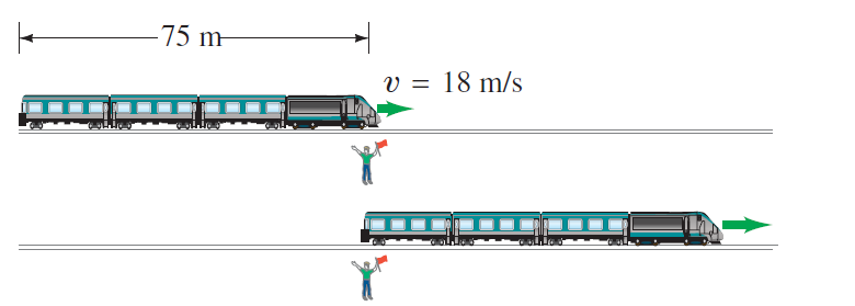 Speed of the Last Car as the Train Passes a Worker